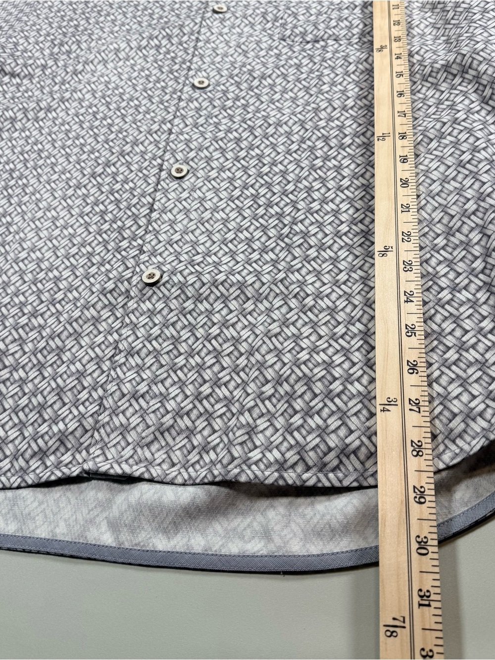 Tommy Bahama White and Gray 100% Silk Casual Button Down Short Sleeve Shirt XL - Picture 9 of 9